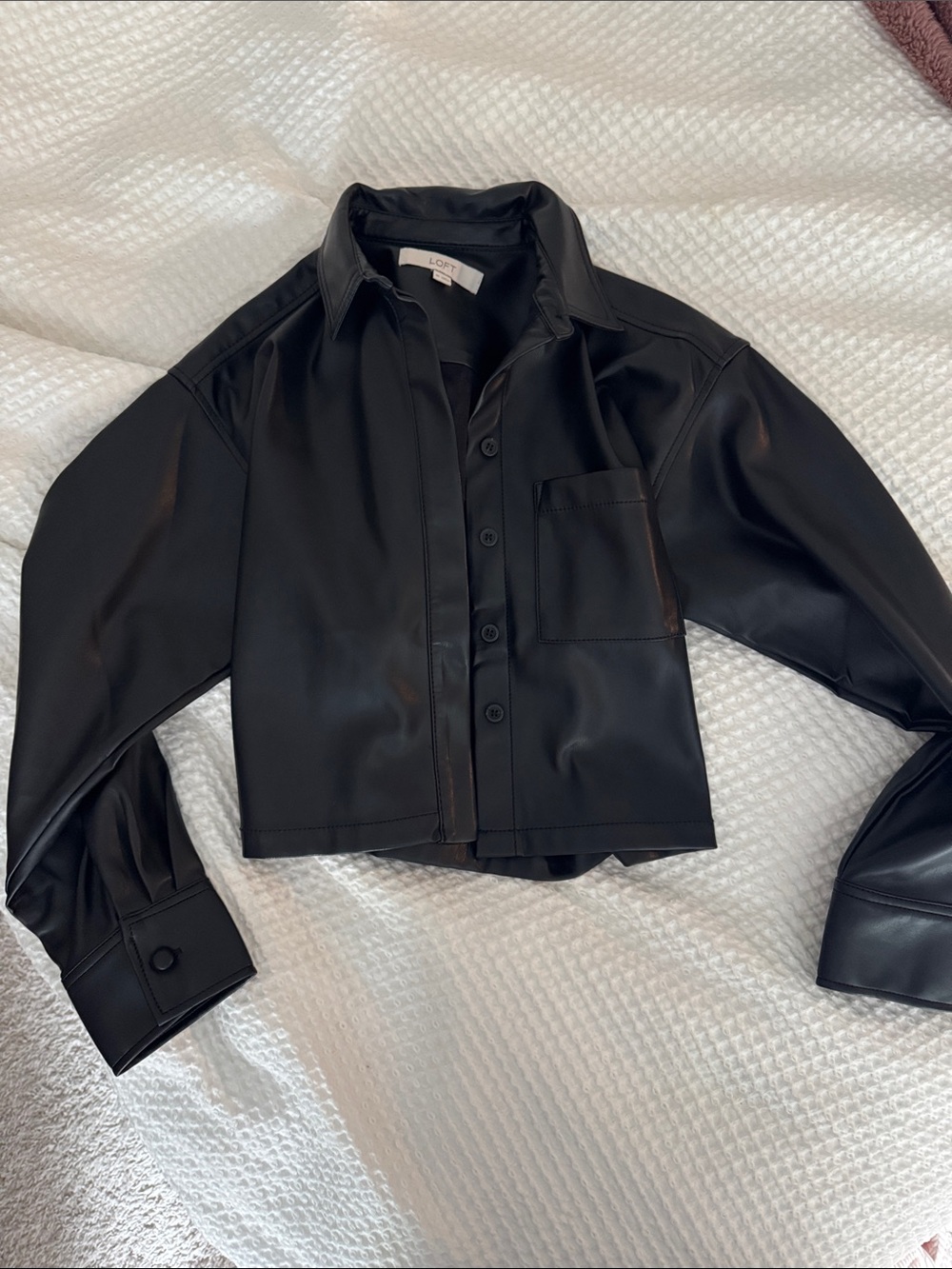 Brand New Loft Black Leather Women’s Jacket